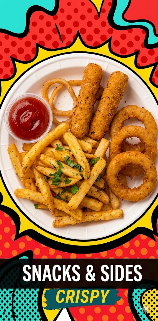 Fries mozzarella sticks and snacks
